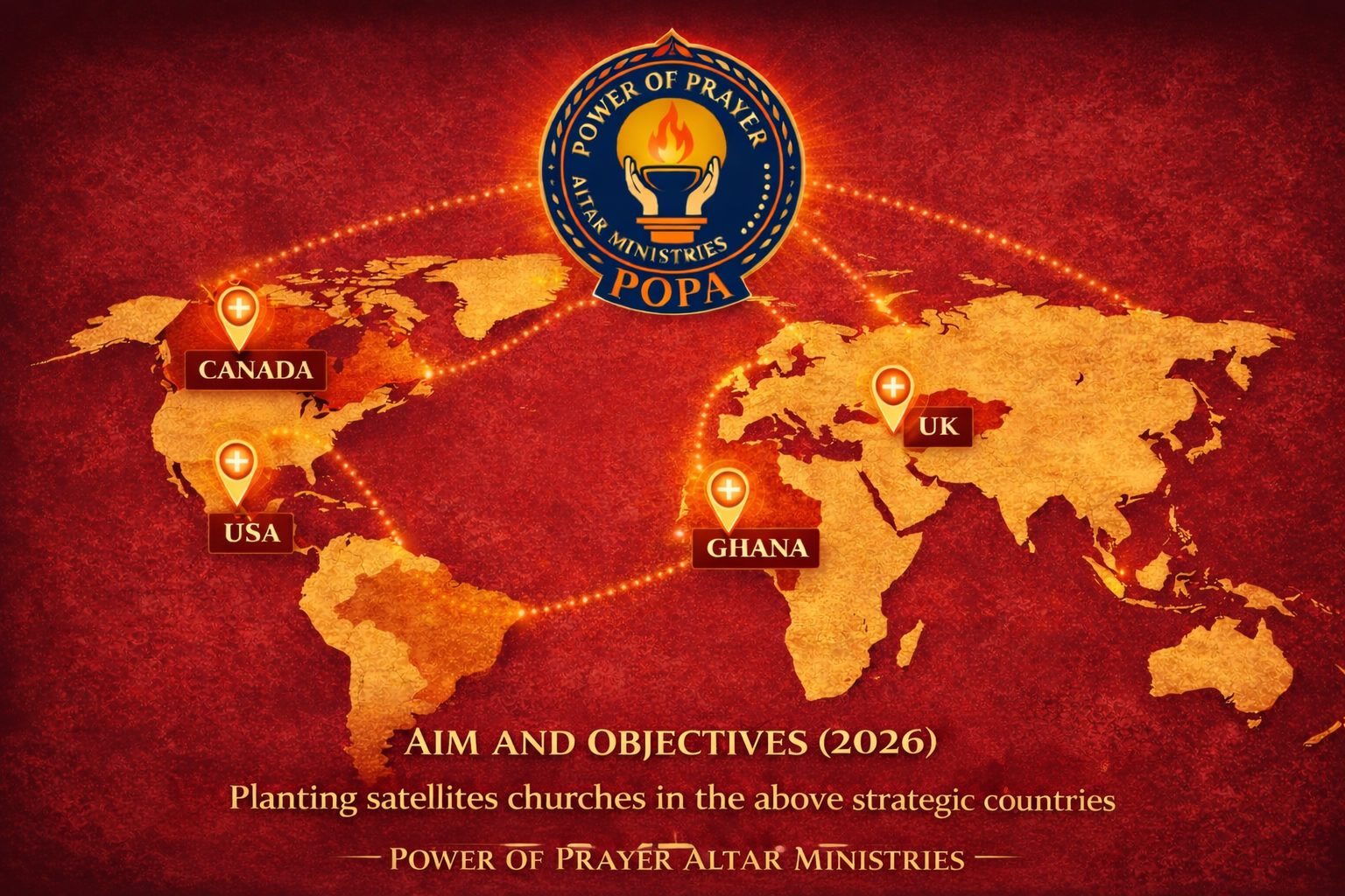 Power of Prayer Altar Ministries global vision map
